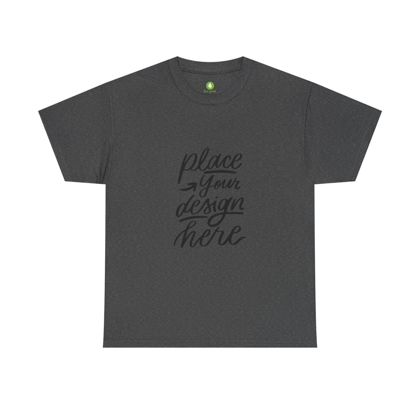 Classic White Tee — Placeholder "Place Your Design Here" Mockup T-Shirt