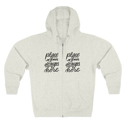 Zip Hoodie — Custom Chest Design Zip-Up Hoodie