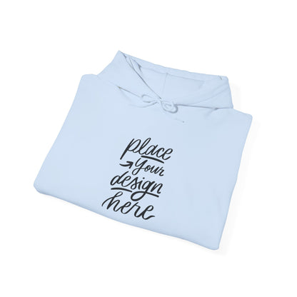 White Custom Hoodie — 'Place Your Design Here' Mockup Pullover