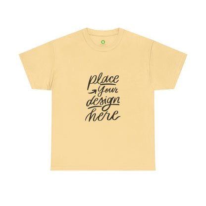 Classic White Tee — Placeholder "Place Your Design Here" Mockup T-Shirt