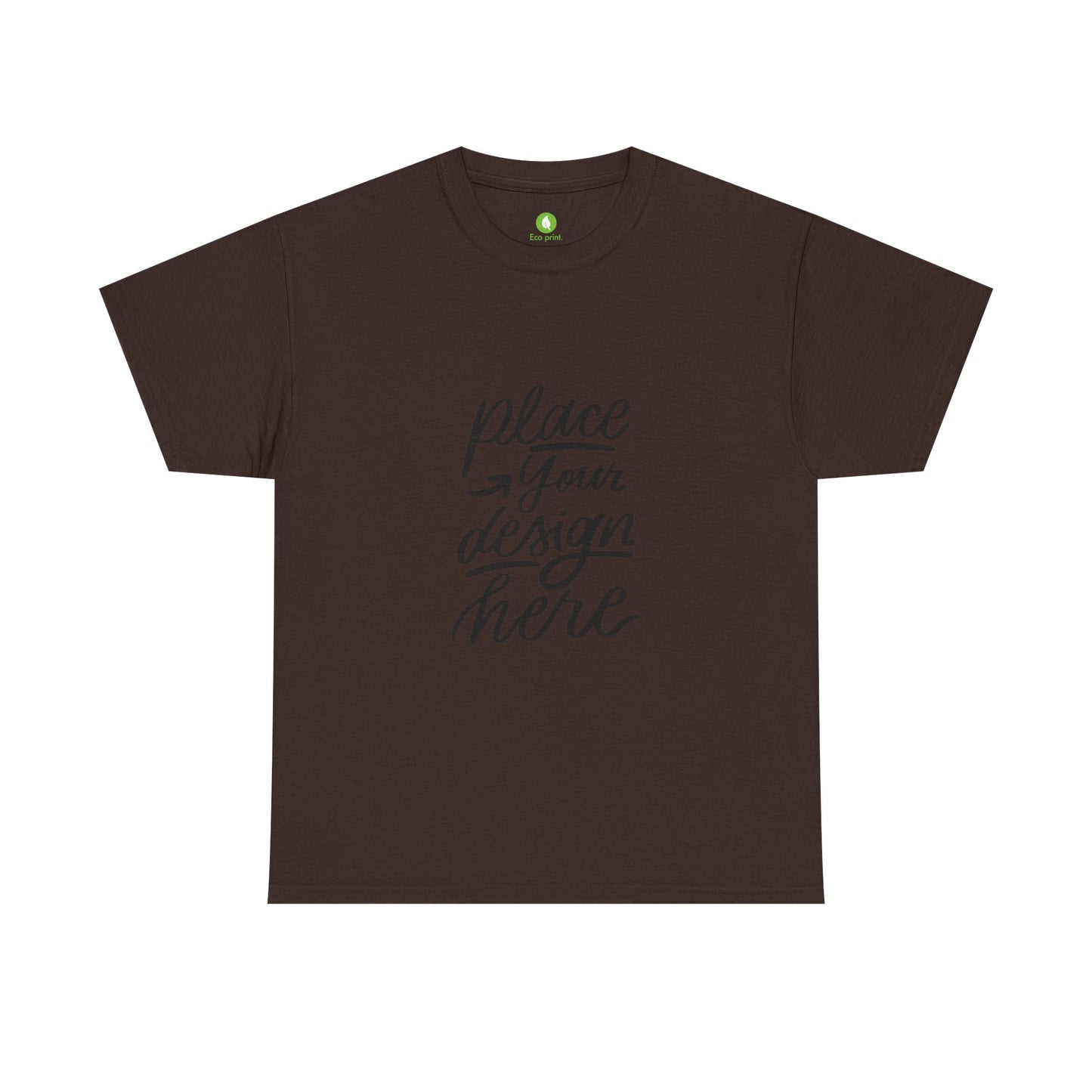 Classic White Tee — Placeholder "Place Your Design Here" Mockup T-Shirt