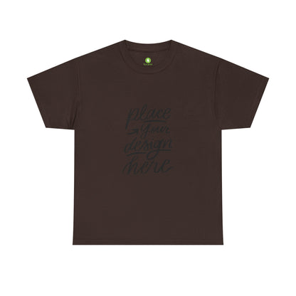 Classic White Tee — Placeholder "Place Your Design Here" Mockup T-Shirt
