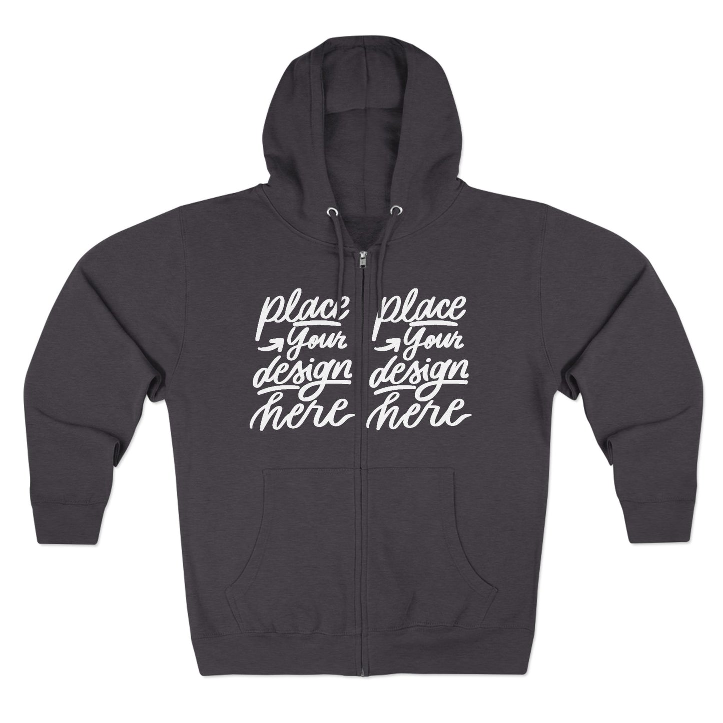 Zip Hoodie — Custom Chest Design Zip-Up Hoodie