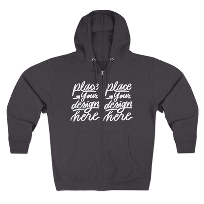Zip Hoodie — Custom Chest Design Zip-Up Hoodie