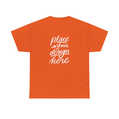 Classic White Tee — Placeholder "Place Your Design Here" Mockup T-Shirt