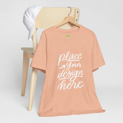 Place Your Design Here T-Shirt  Customizable White Jersey Tee